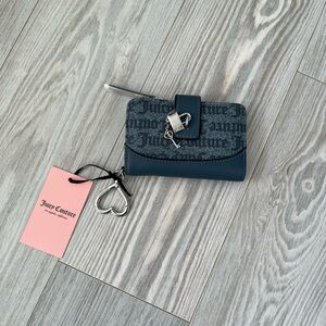 Juicy Couture Blue Wallet with Heart Key Charm